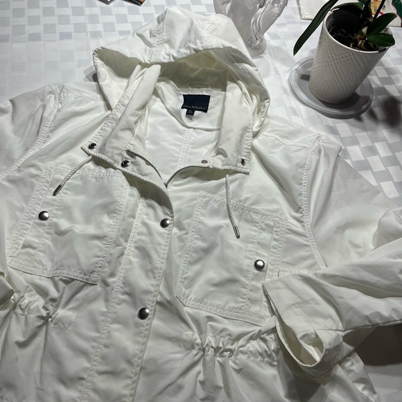 Banana Republic White Utility Jacket Lightweight Safari Style - Picture 6 of 7